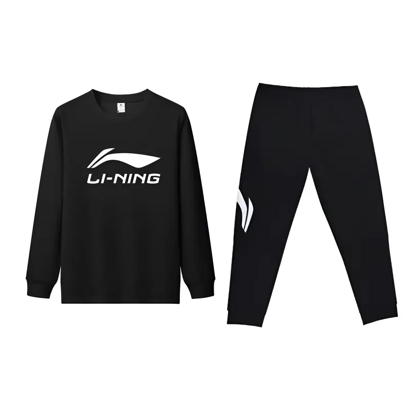 

LiNing Повседневная спортивная одежда унисекс Черный+Черный