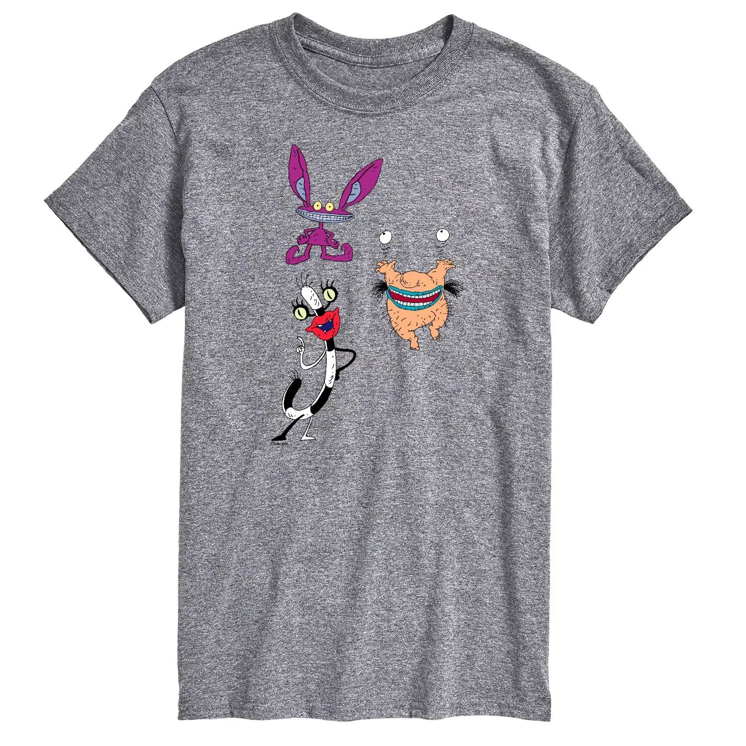 

Футболка с рисунком Big & Tall Aaaahh Real Monsters License, серый