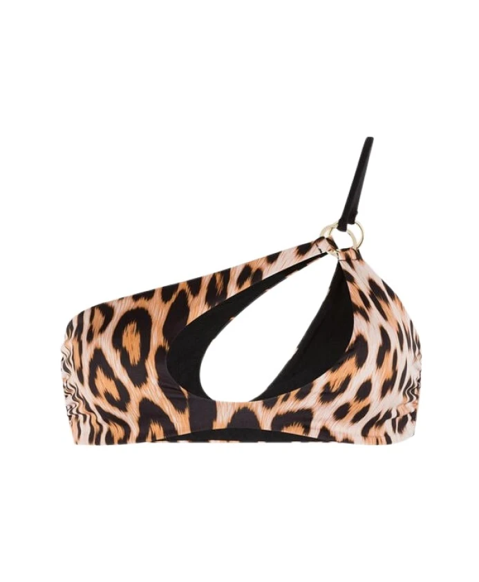 

Верхняя часть бикини с леопардовым принтом Roberto Cavalli, коричневый