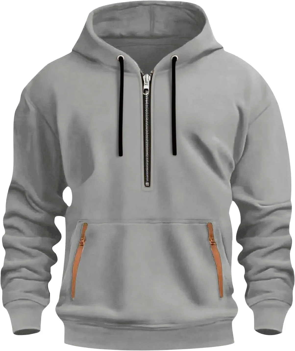 

Мужская толстовка с капюшоном Quarter Zip тактическая, с карманами