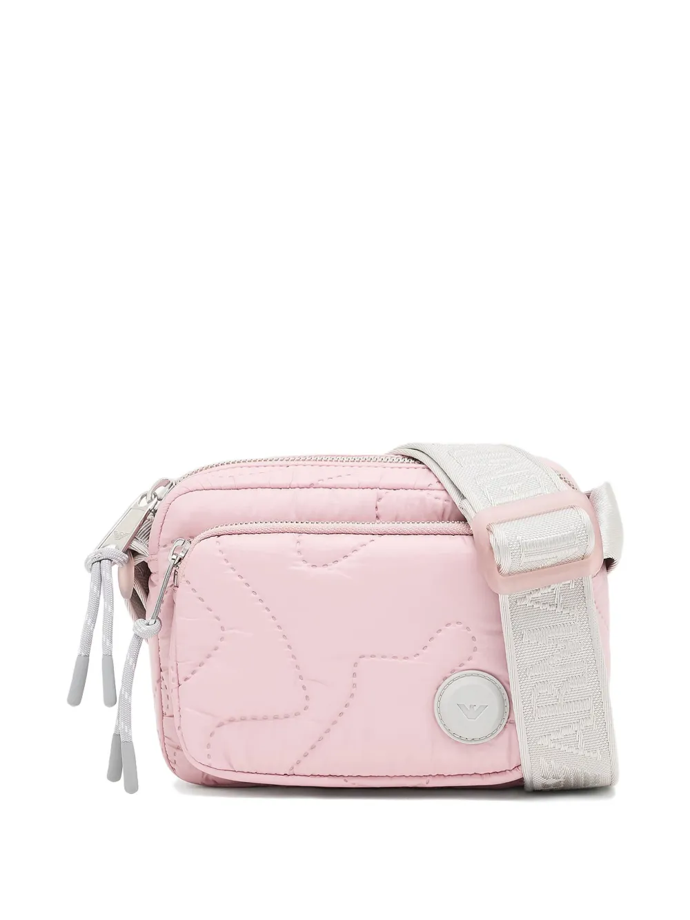 

Стеганая сумка на плечо с нашивкой-логотипом Emporio Armani Kids, розовый