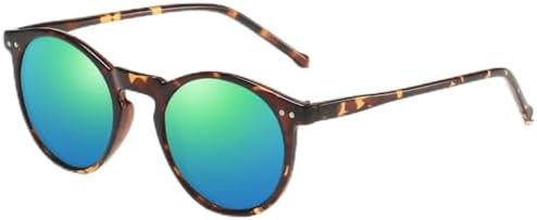 

Маленькие круглые поляризованные солнцезащитные очки для женщин и мужчин, ретро-классические черные солнцезащитные очки для женщин, очки для вождения MTZJH, Hawksbill Green