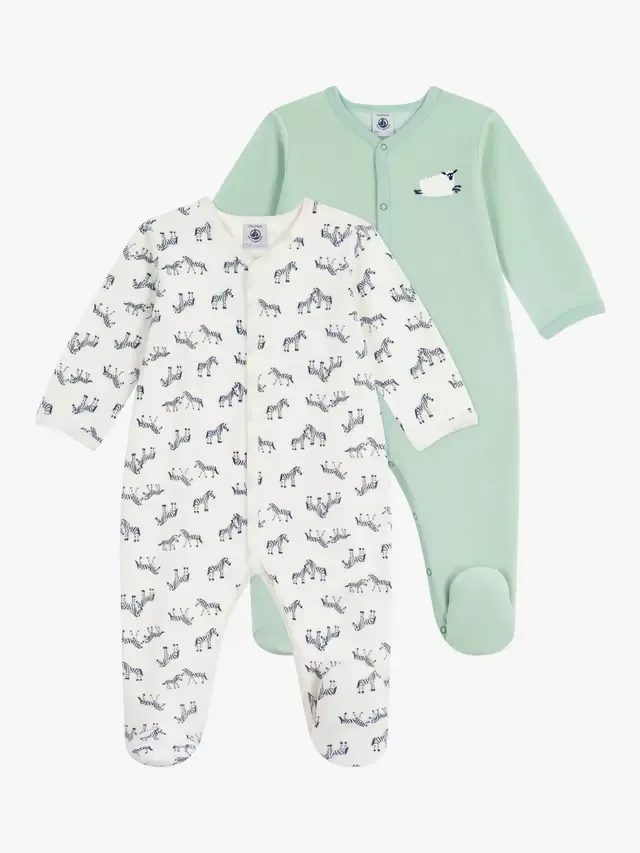 Детский хлопковый боди с принтом, комплект из 2 штук Petit Bateau