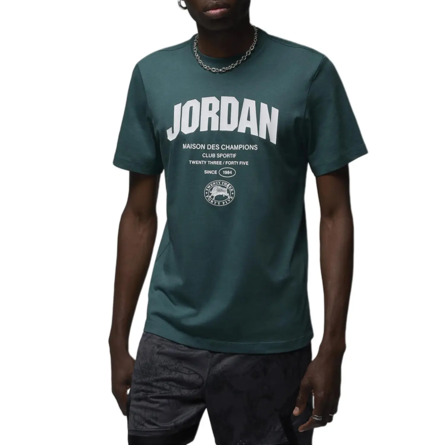 

Спортивная футболка мужская зеленая оксидная Jordan, зеленый