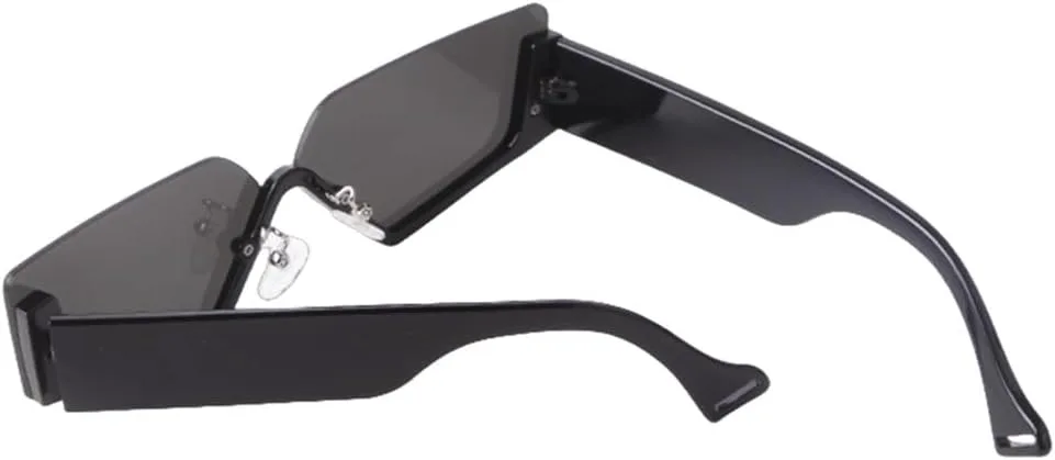 

Солнцезащитные очки LVTFCO Fashion Vintage с заклепками, женские и мужские, в полуободковой оправе, прямоугольные, без оправы, защита от УФ-излучения UV400, C3