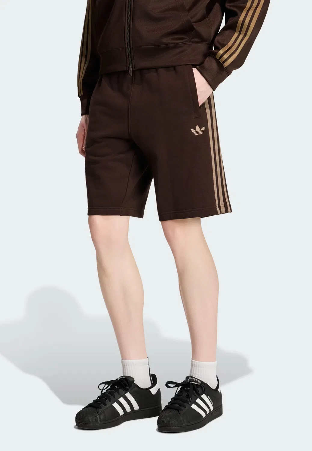 Шорты Adidas Originals Regular коричневый, светло-коричневый цвета — фото 2