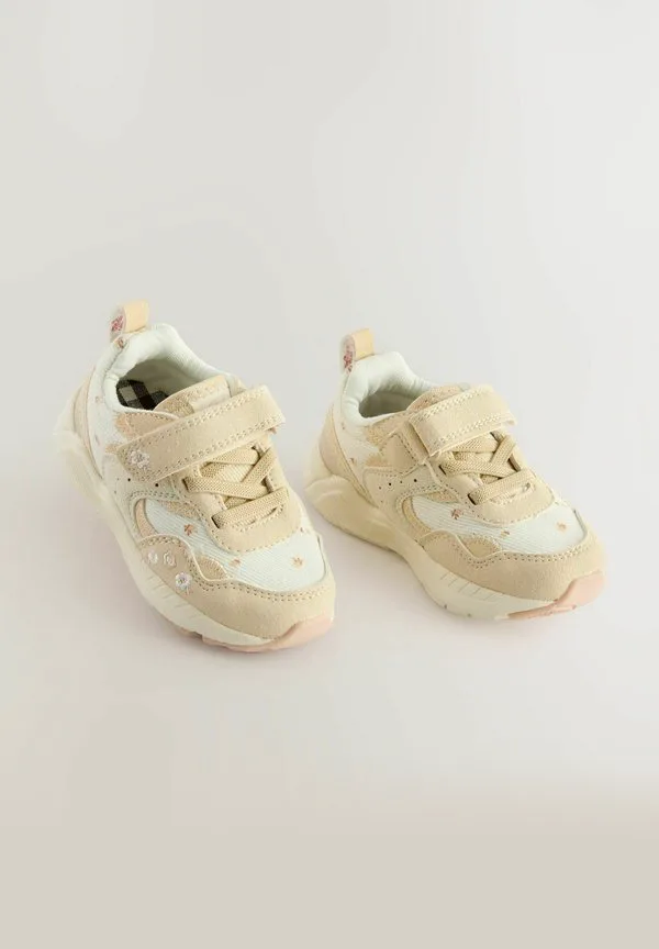 Детские туфли стандартного размера на эластичной шнуровке Next, Neutral Embroidered Floral — фото 4