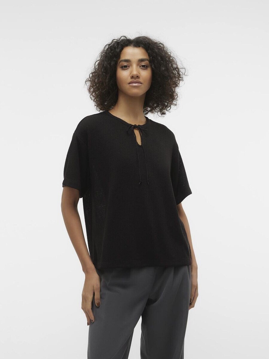 

Тонкий вязаный свитер VERO MODA Sweater EDDIE, черный