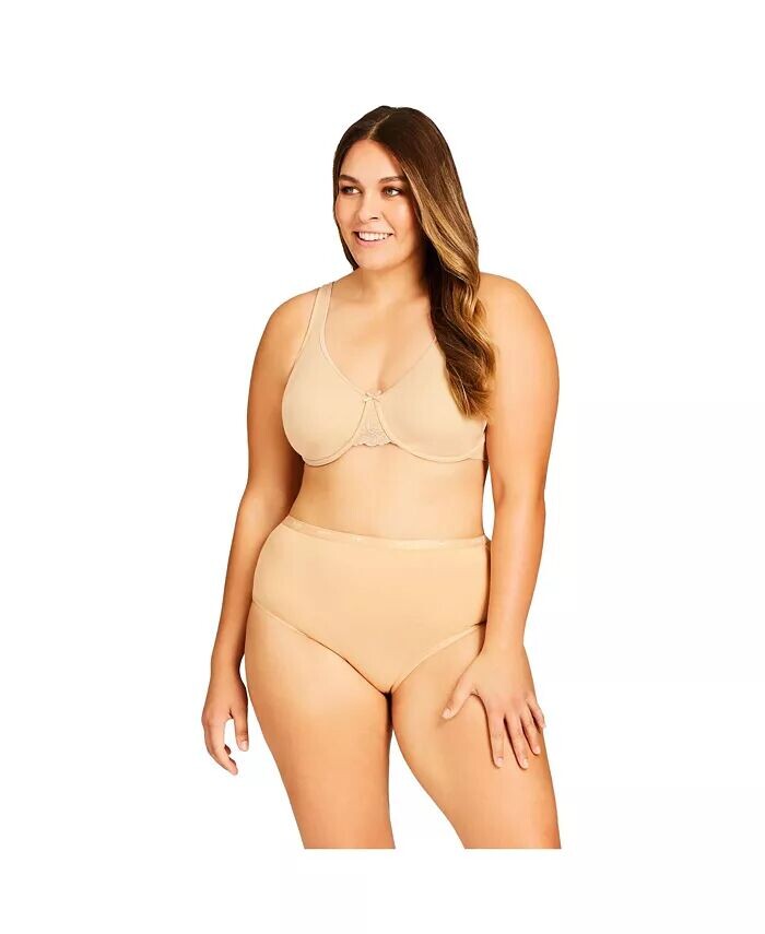 

Женские трусы-брифы Plus Size Comfort Modern AVENUE, коричневый/бежевый