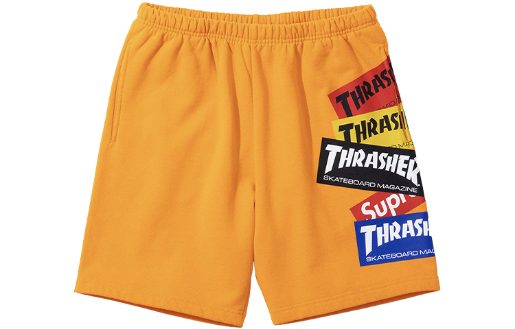 

Thrasher X FW21 Повседневные шорты унисекс Supreme, желтый