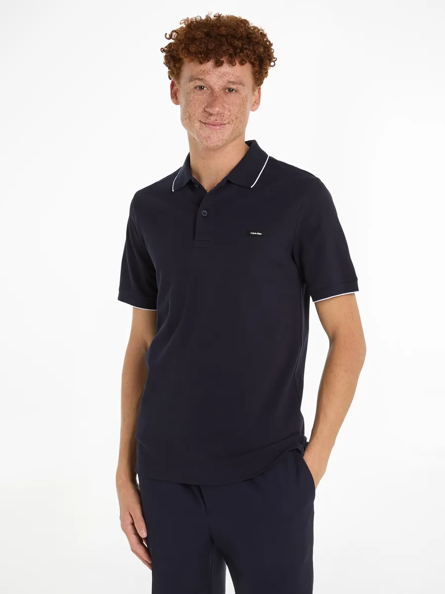 

Рубашка-поло Calvin Klein "STRETCH PIQUE TIPPING POLO", цвет Night Sky
