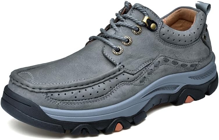 

Мужские повседневные туфли Mecolop из кожи, лоферы для улицы, вождения и прогулок, серый