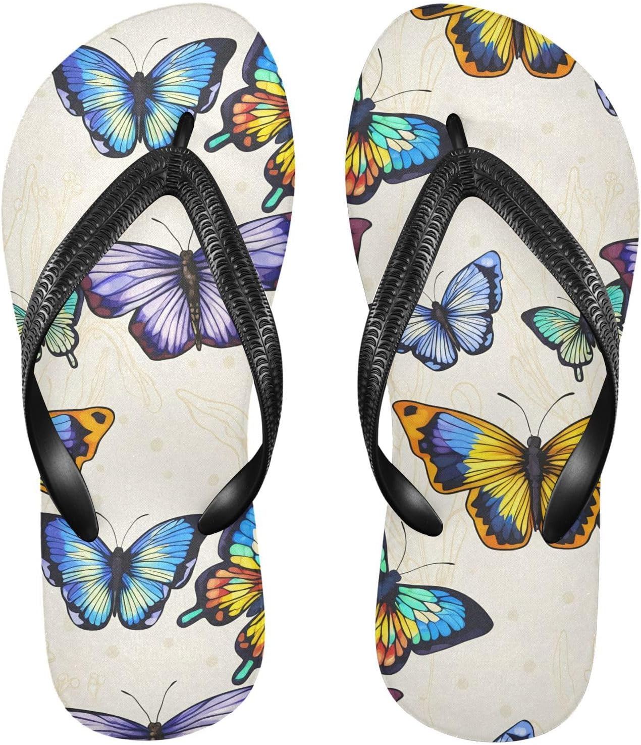 

Яркие сланцы с бабочкой бежевого цвета, пляжные шлепанцы, резиновые нескользящие летние тапочки для женщин и мужчин Sinestour