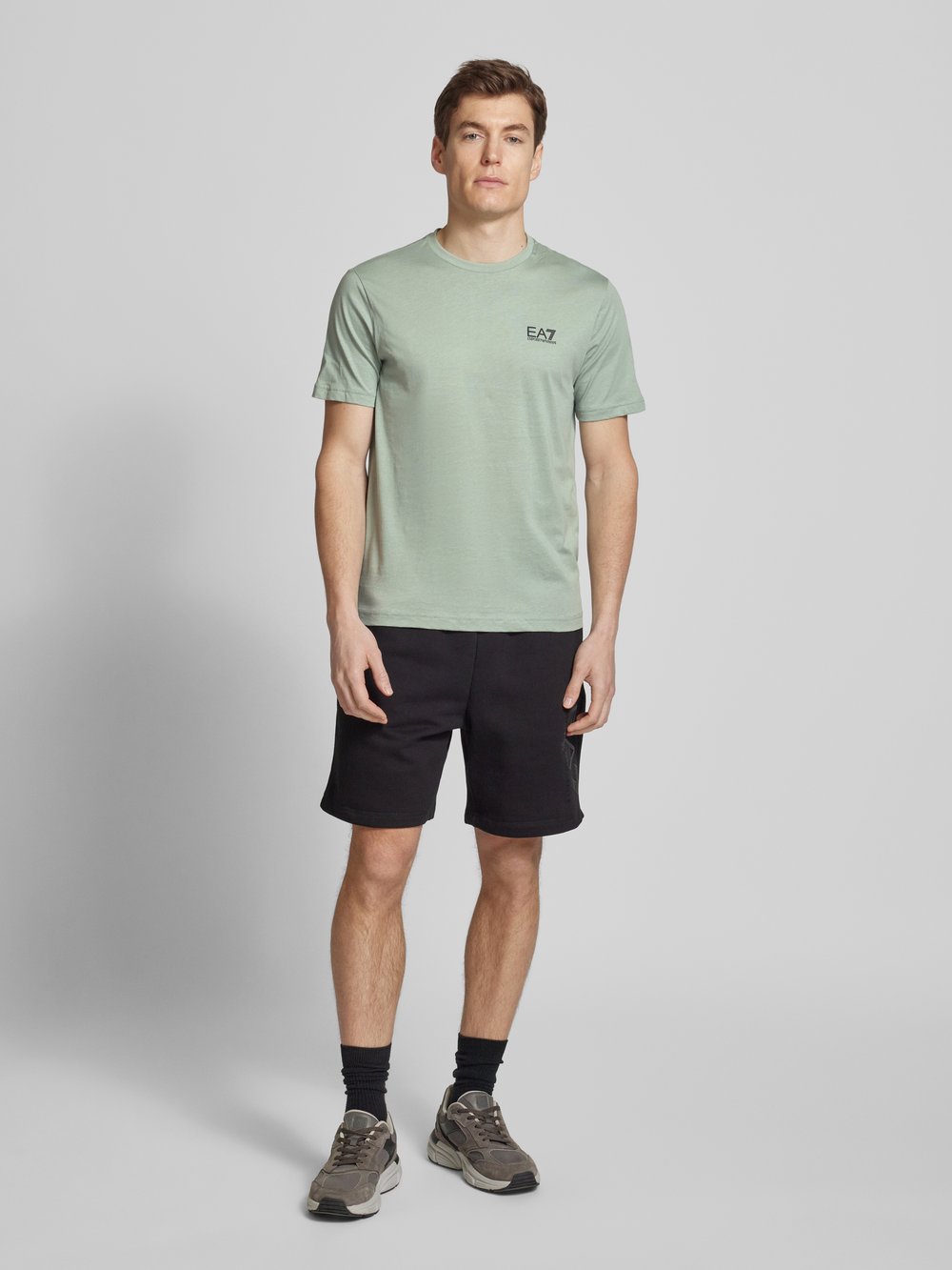 

Футболка прямого кроя из чистого хлопка EA7 Emporio Armani, мятный