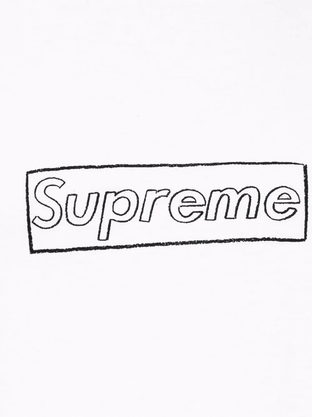 Футболка Chalk Logo из коллаборации с Kaws Supreme, белый — фото 3