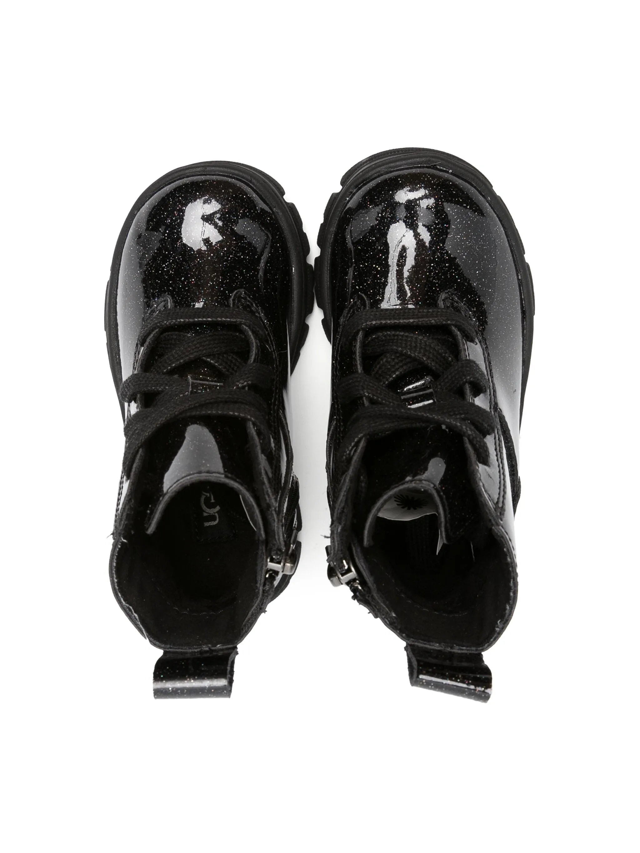 Ботинки Ashton с тисненым логотипом и блестками Ugg Kids, черный — фото 3