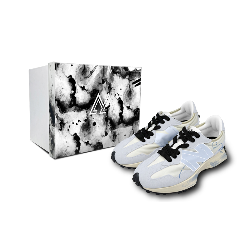 

NB 327 устойчивые к истиранию кроссовки Low top Unisex New Balance, синий белый