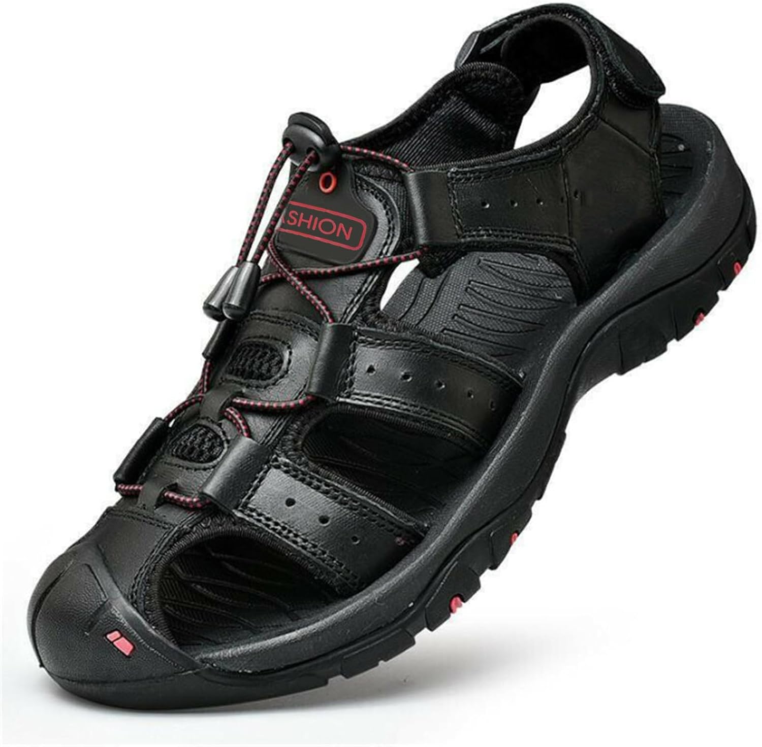 

Черные походные сандалии для мужчин, модные с закрытым носком, летние сандалии, повседневная легкая обувь для рыбалки и путешествий Generic