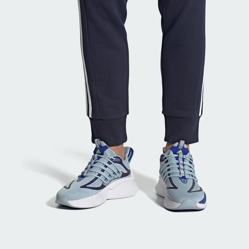 Мужские кроссовки Adidas Alphaboost V1, Wonder Blue/Lucid Lemon/Team Royal Blue — фото 3