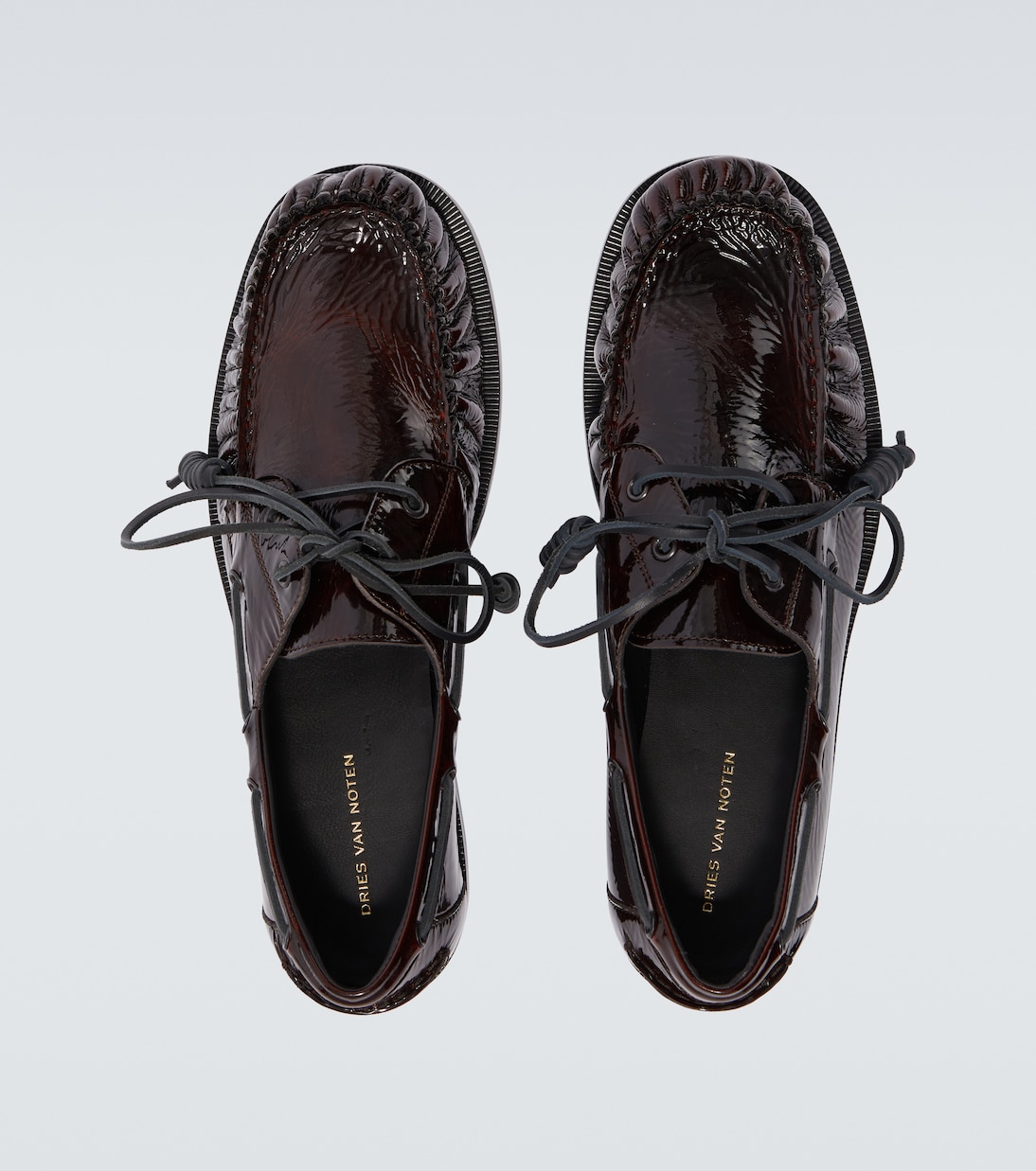 Туфли-лодочки из лакированной кожи Dries Van Noten, темно-коричневый — фото 4