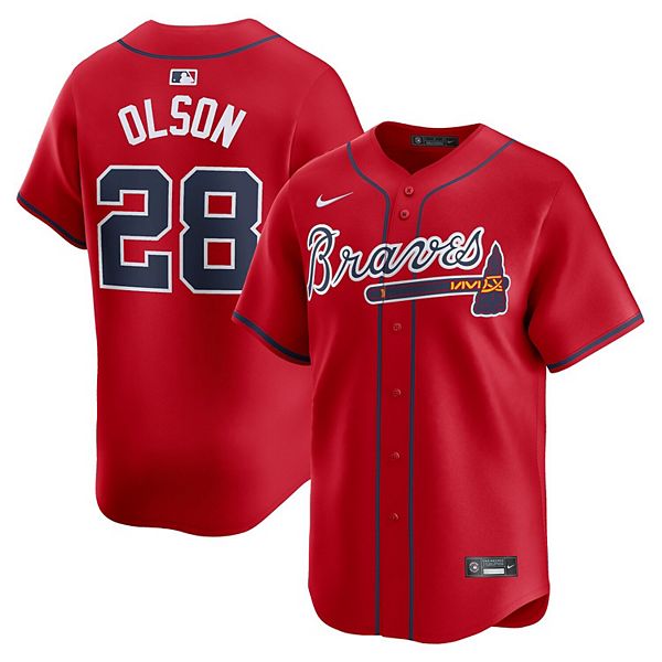 

Мужская майка Atlanta Braves Alternate Limited Мэтта Олсона красная Nike