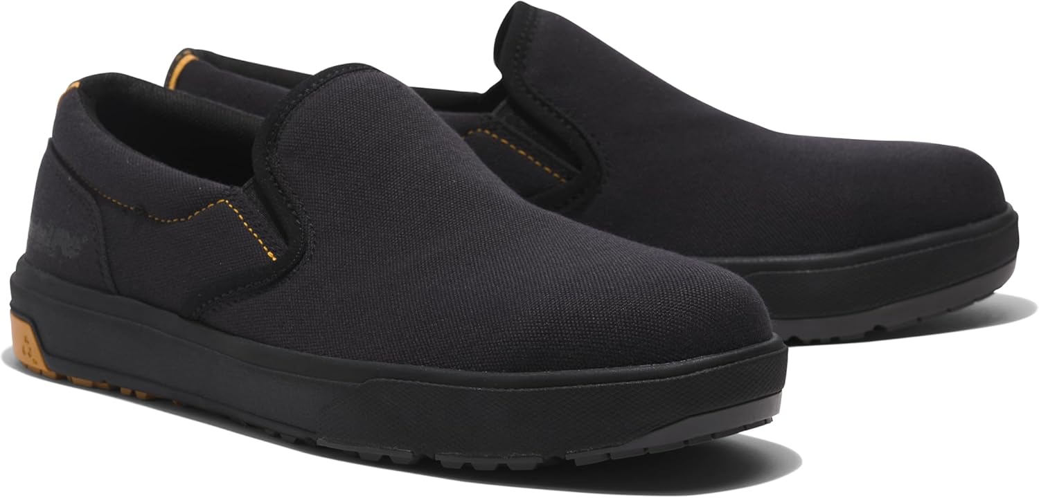 Timberland PRO мужские рабочие туфли Berkley Slip-On с композитным мыском, Grey/Yellow — фото 2