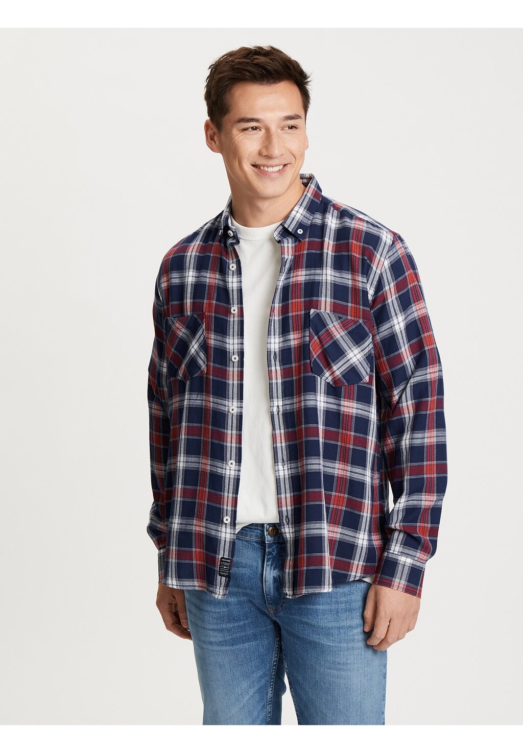 

Рубашка Cross Jeans, темно-синий