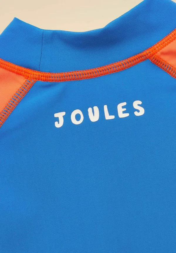 Футболка-Борцовка стандартного кроя с волнообразным рисунком Joules, Blue/Orange — фото 4