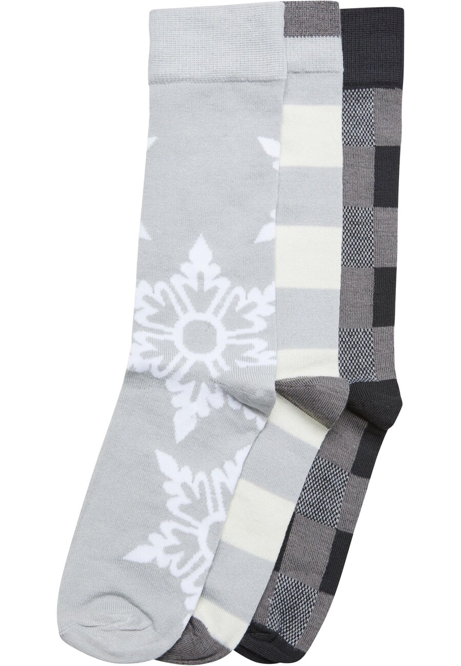 

Носки Urban Classics Socks Christmas Snowflakes, цвет anthracite/light grey/mottled grey