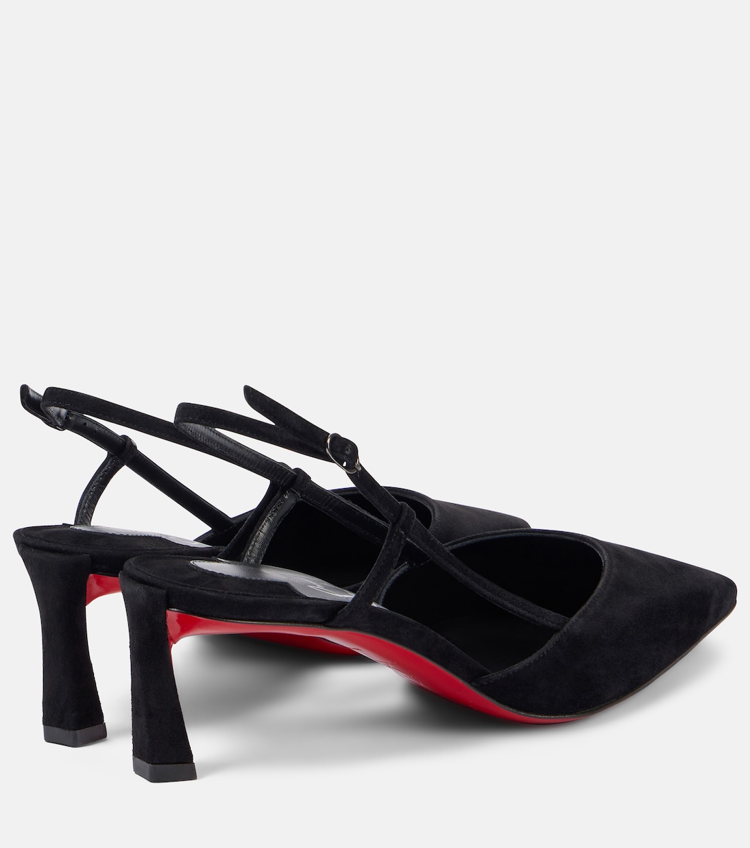Condoroline 55 замшевые босоножки на ремешке Christian Louboutin, Black/Lin Black — фото 2