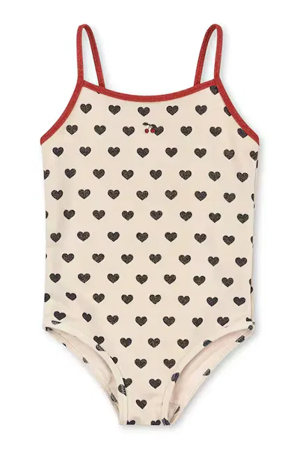 Купальник детский цельный с блестками Manon Glitter Swimsuit Konges Sløjd, бежевый