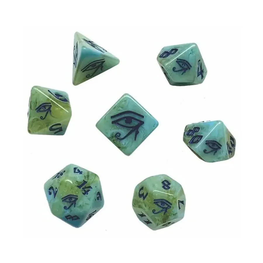 

Поликомплект - Глаз Гора (7), Dice (Black Oak)