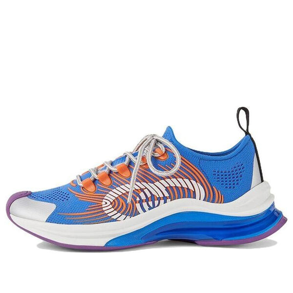Кроссовки run sneaker 'blue orange' Gucci, синий