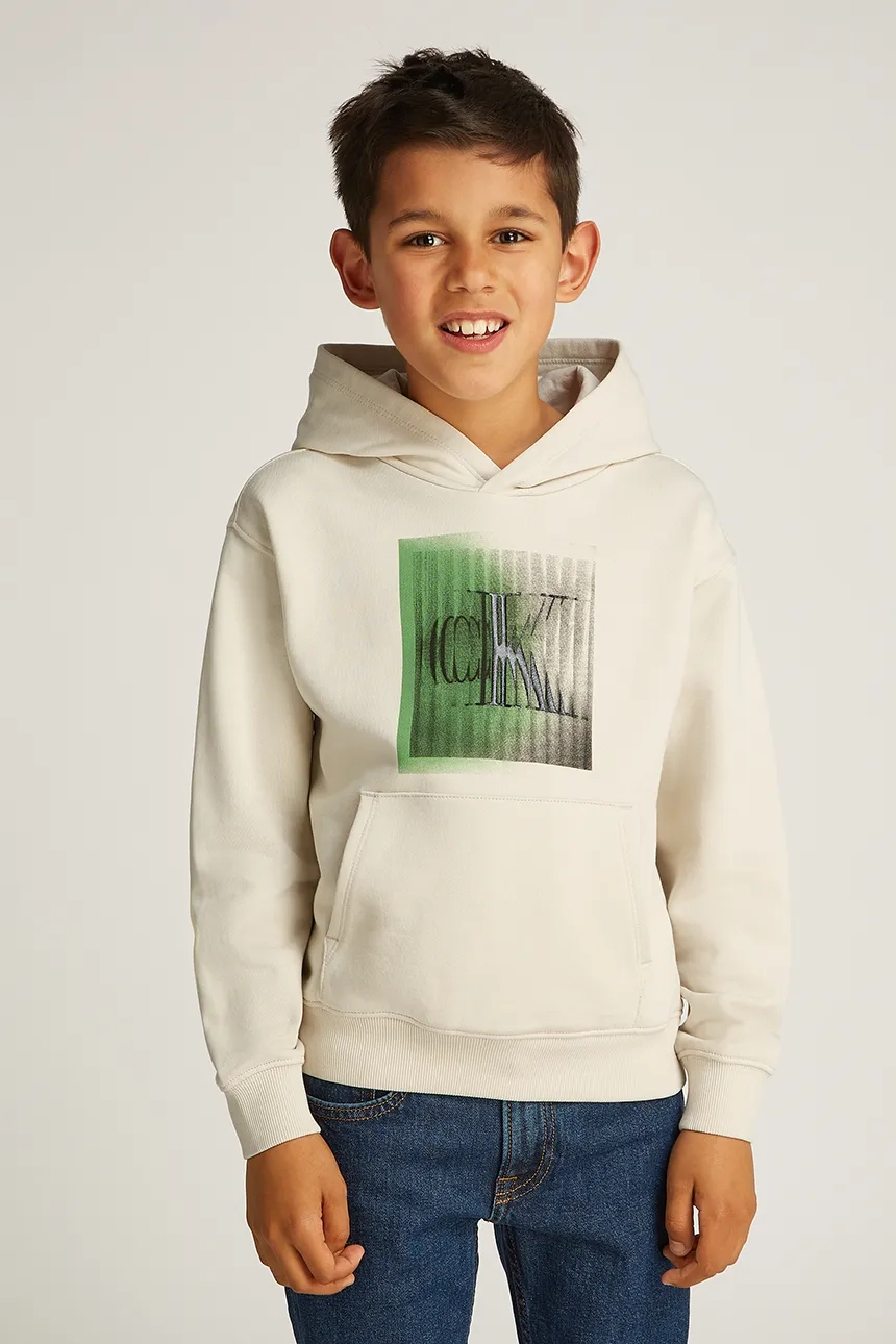 

Детская хлопковая толстовка 0 Calvin Klein Jeans, бежевый