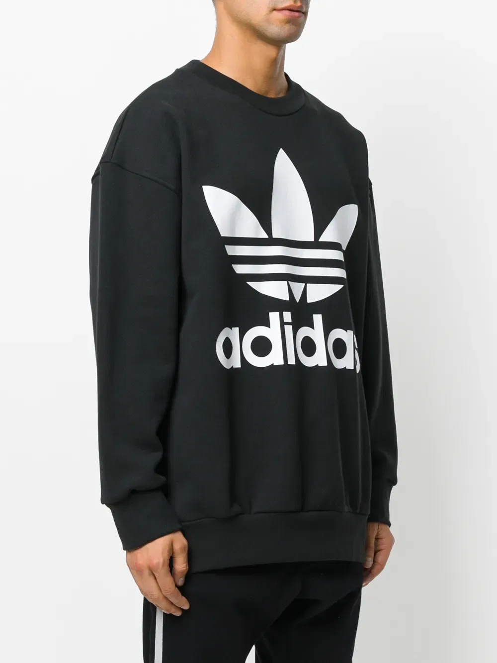 Свитер с логотипом Adidas Originals, черный — фото 3