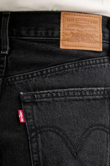 Шорты джинсовые высокой посадки RIBCAGE A-LINE Levi's, черный — фото 4