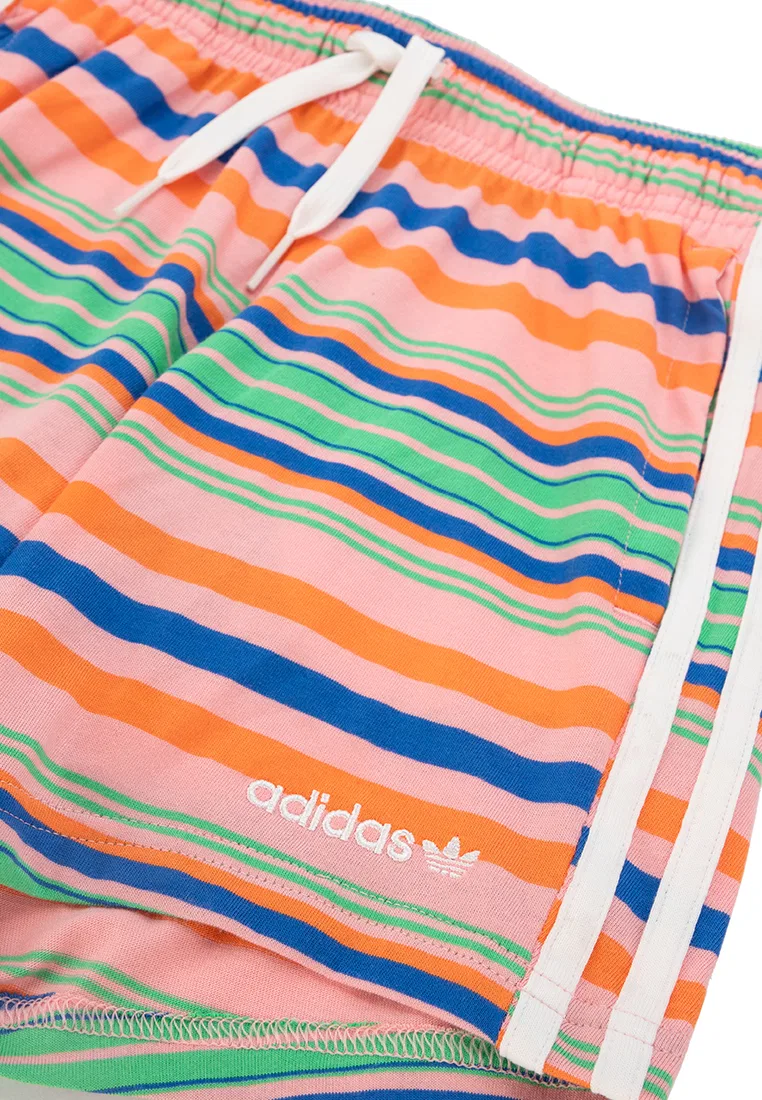 Шорты, полосатые, для детей Adidas, розовый — фото 3