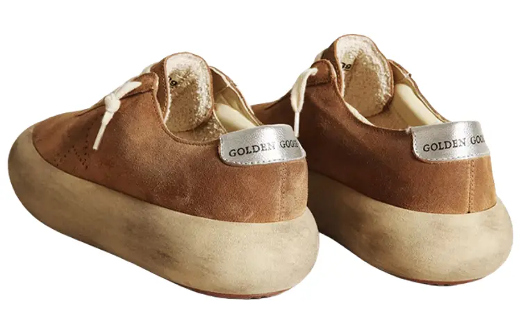 Кроссовки для скейтбординга Space-Star женские, низкие, коричневые Golden Goose — фото 3