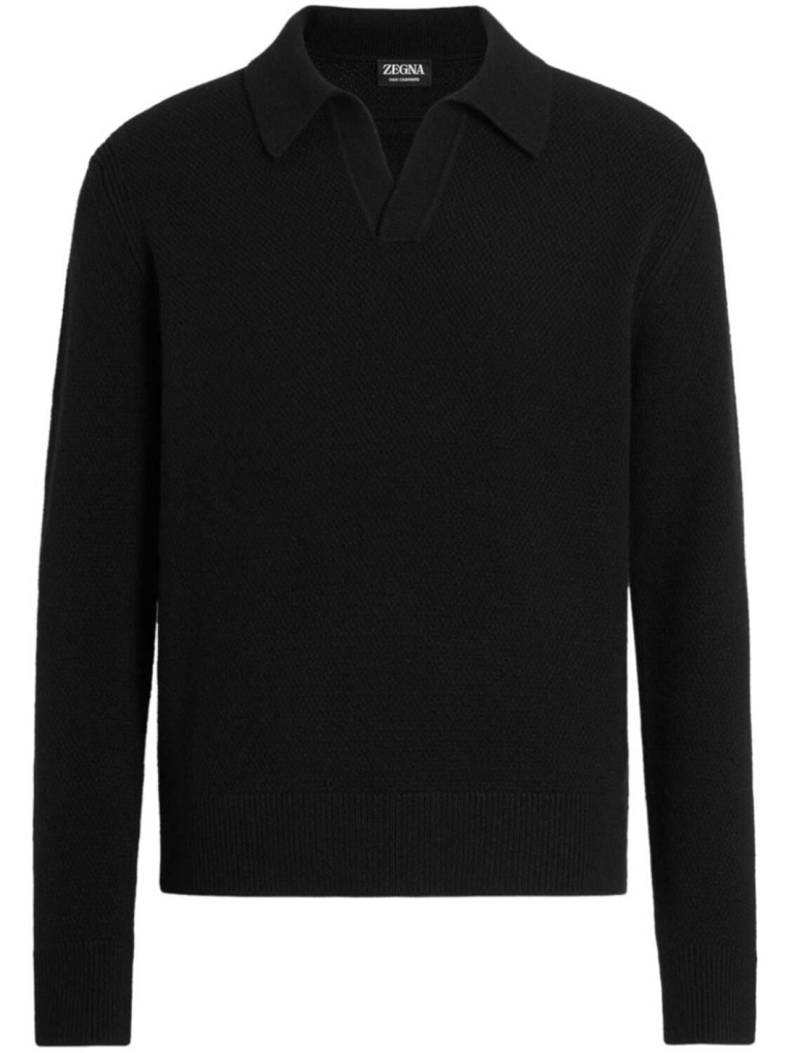 

Zegna кашемировая рубашка поло Oasi, черный