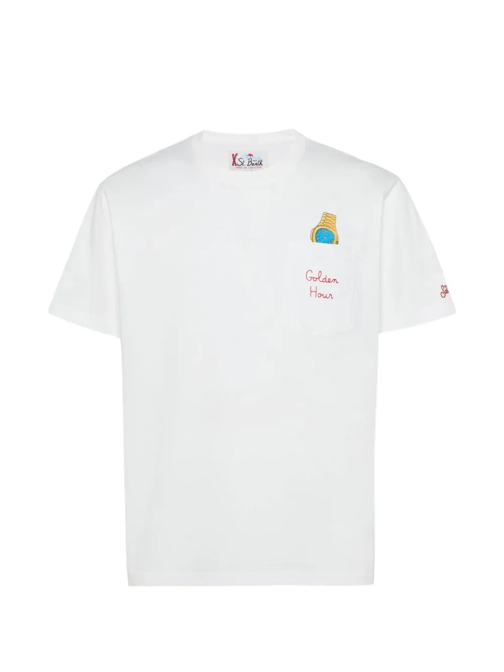 

Футболка с принтом в виде часов Mc2 Saint Barth, белый