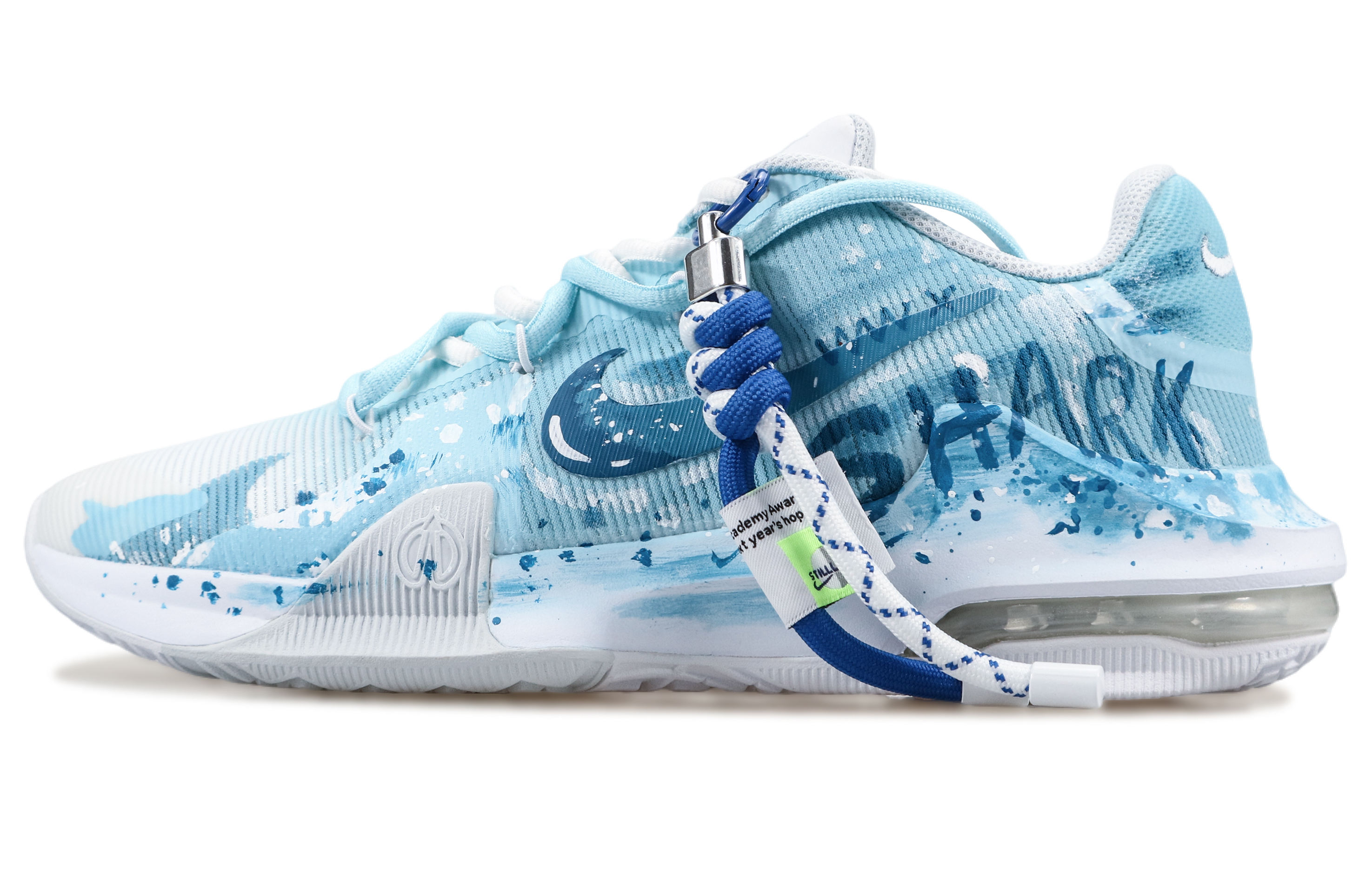 

Nike Баскетбольные кроссовки Air Max Impact 4 Slip Mid Top с противоскользящей подошвой, мужские, небесно-голубые