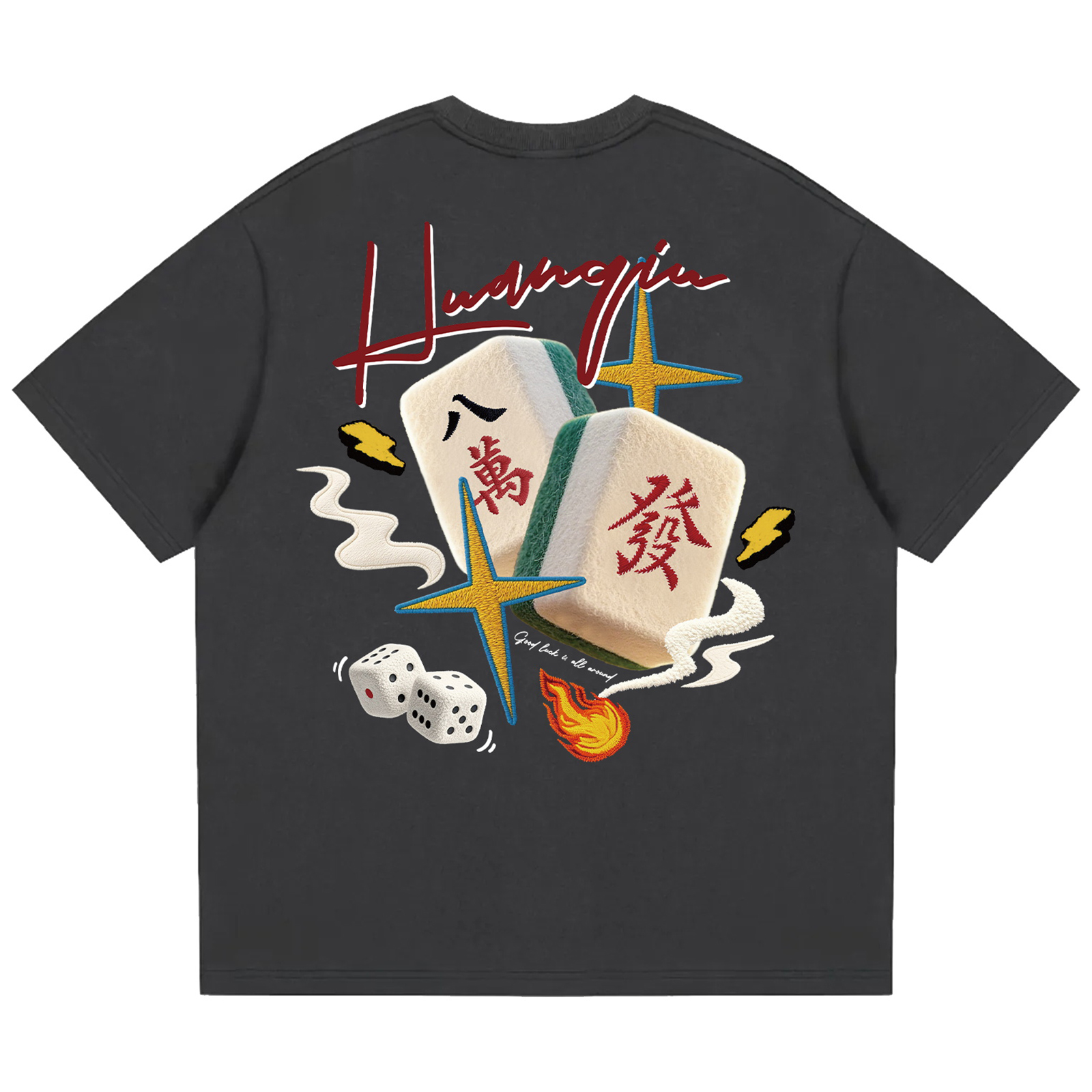 

Футболка Unisex Crew Neck Moderate Heavyweight HUANQIU, темно-серый