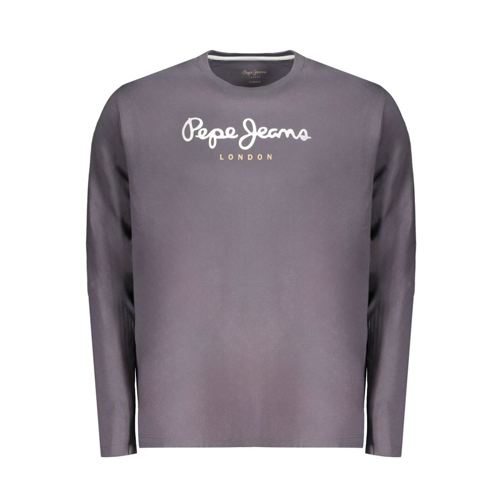 

Серая хлопковая футболка Pepe Jeans