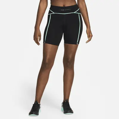

Шорты Nike Pro, цвет Black/Green Glow/Dark Smoke Grey