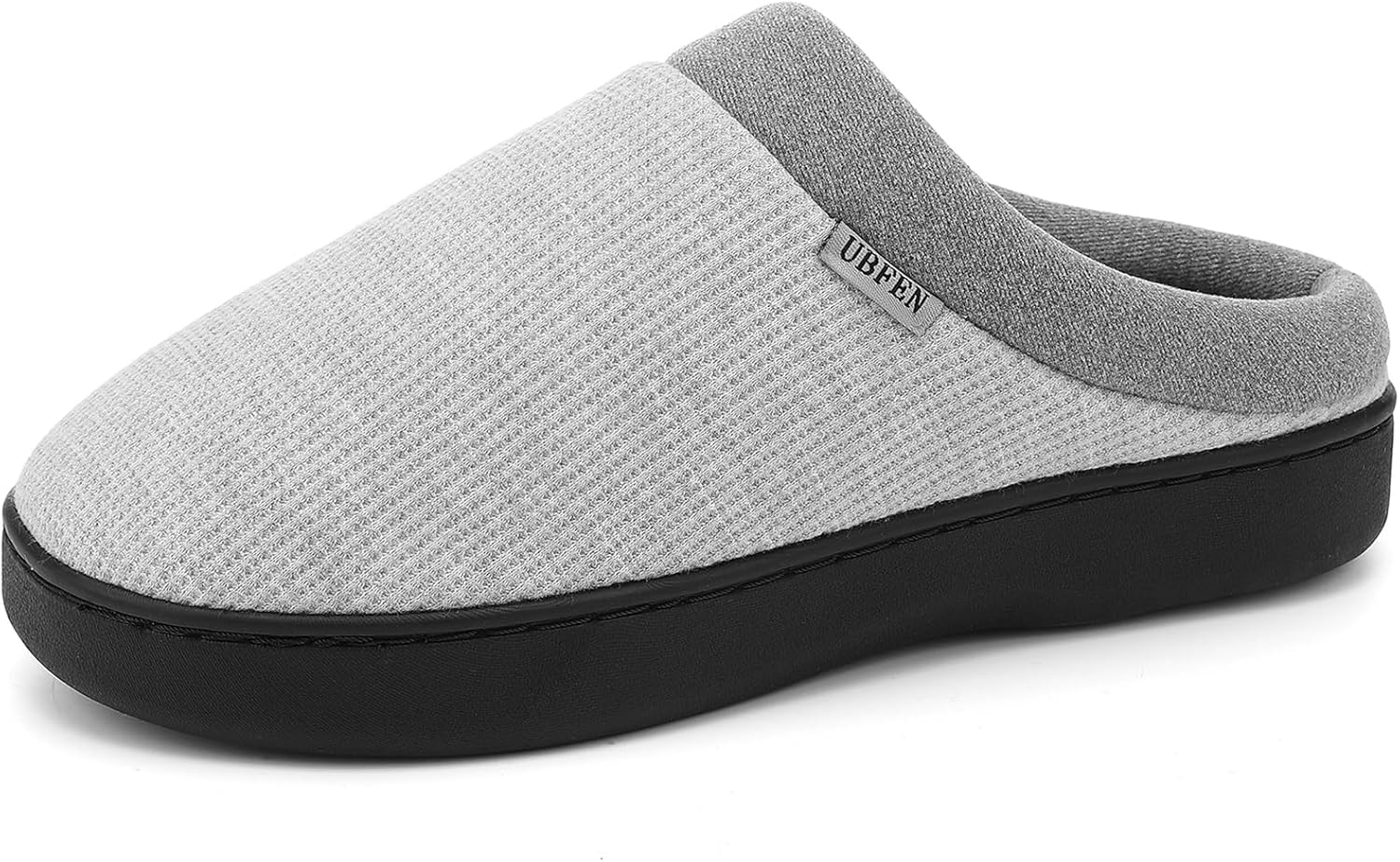 

Мужские тапочки UBFEN для дома и спальни с мемори-пенной стелькой, легкие, без застежек, подходят для улицы, светло-серый