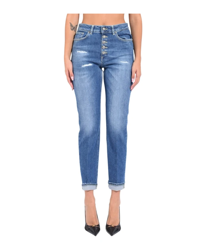 

Свободные джинсы из эластичного денима до щиколотки Dondup, синий