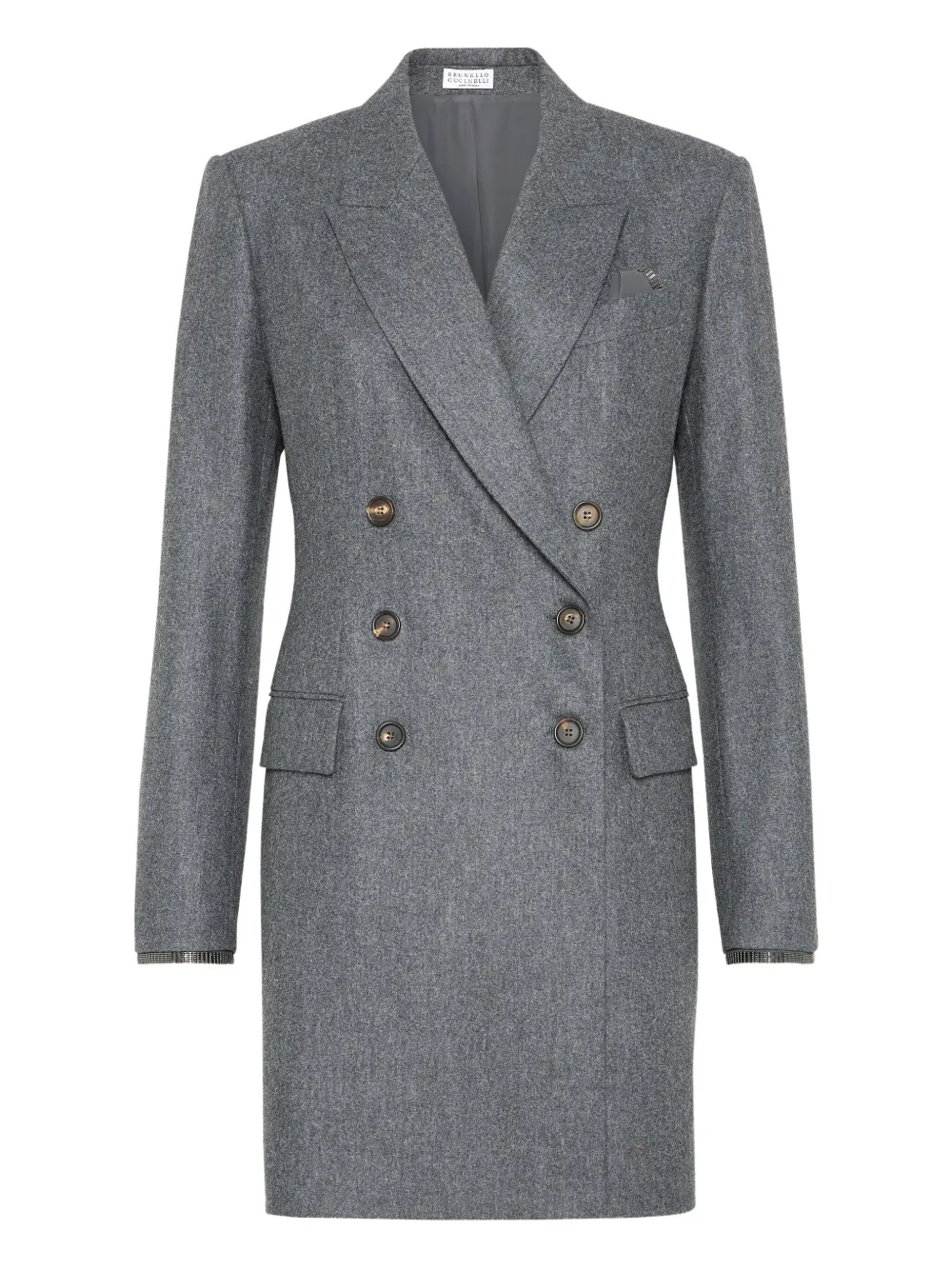 

Платье мини с декором Monili Brunello Cucinelli, серый