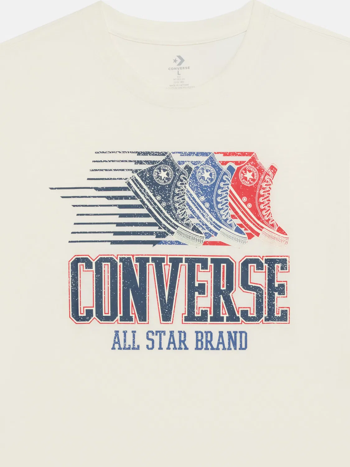 Футболка Converse ANNIVERSARY OF AMERICA бежевого цвета — фото 3