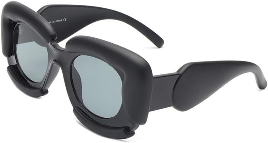 

Солнцезащитные очки в стиле стимпанк для женщин, модные солнцезащитные очки в стиле панк для мужчин, роскошные уникальные солнцезащитные очки с толстой оправой, C1, черные G TYUVIVO, C1 Black Gray