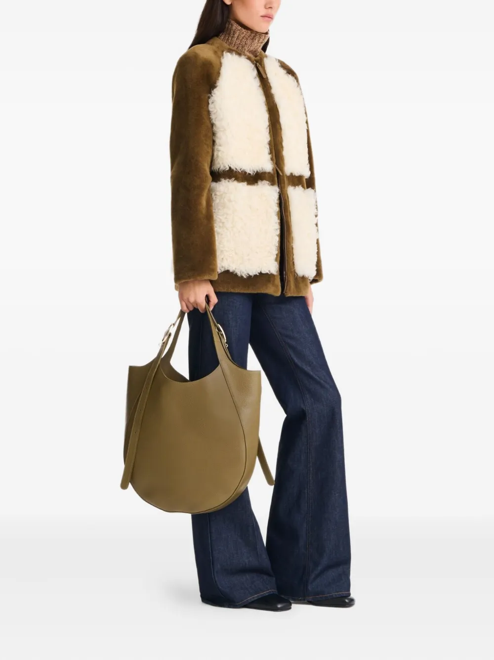 

Кожаная сумка-тоут Foulonné XL Longchamp, зеленый